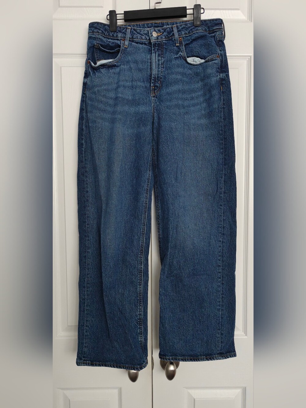 Old Navy Wide-Leg Extra High-rise Women's Jeans - Blue, Size 12